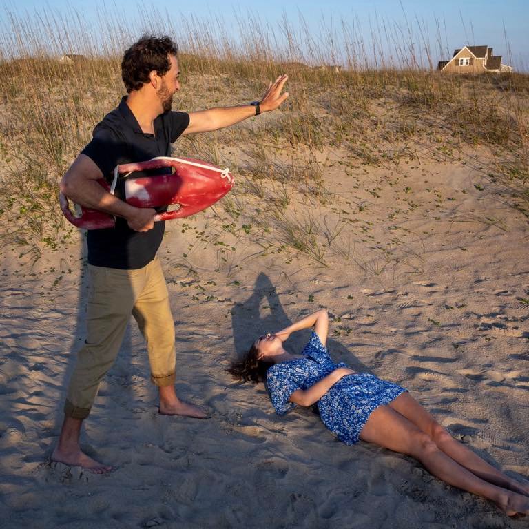 Cat and Alex at the beach